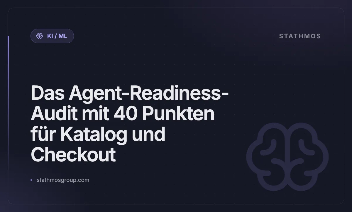 Das Agent-Readiness-Audit mit 40 Punkten für Katalog und Checkout