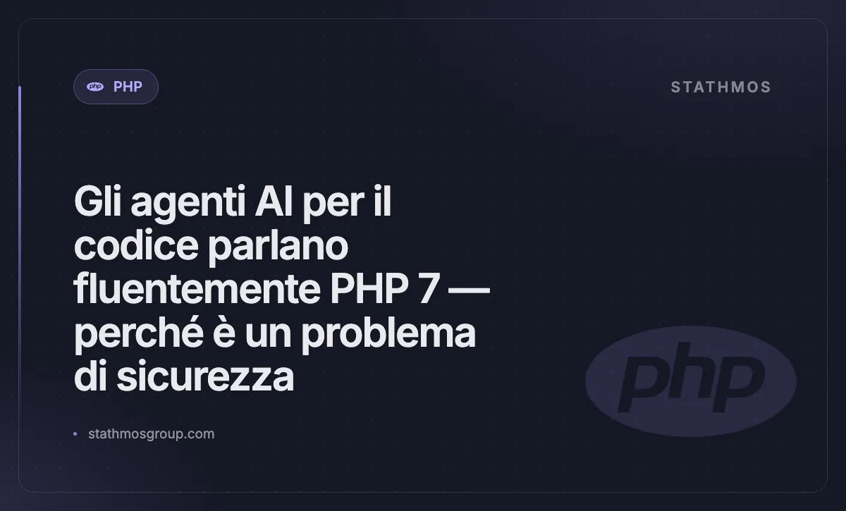 Perché il PHP generato dall'AI riproduce pratiche superate e quali sono le conseguenze sulla sicurezza