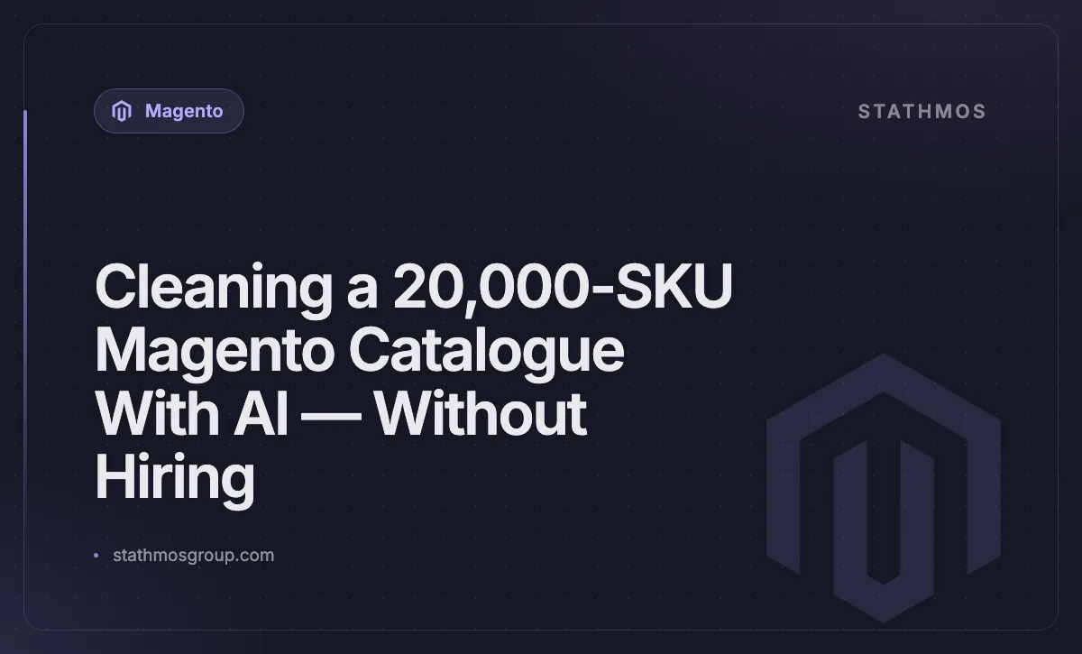 Cleaning a 20,000-SKU Magento Catalogue With AI — Without Hiring