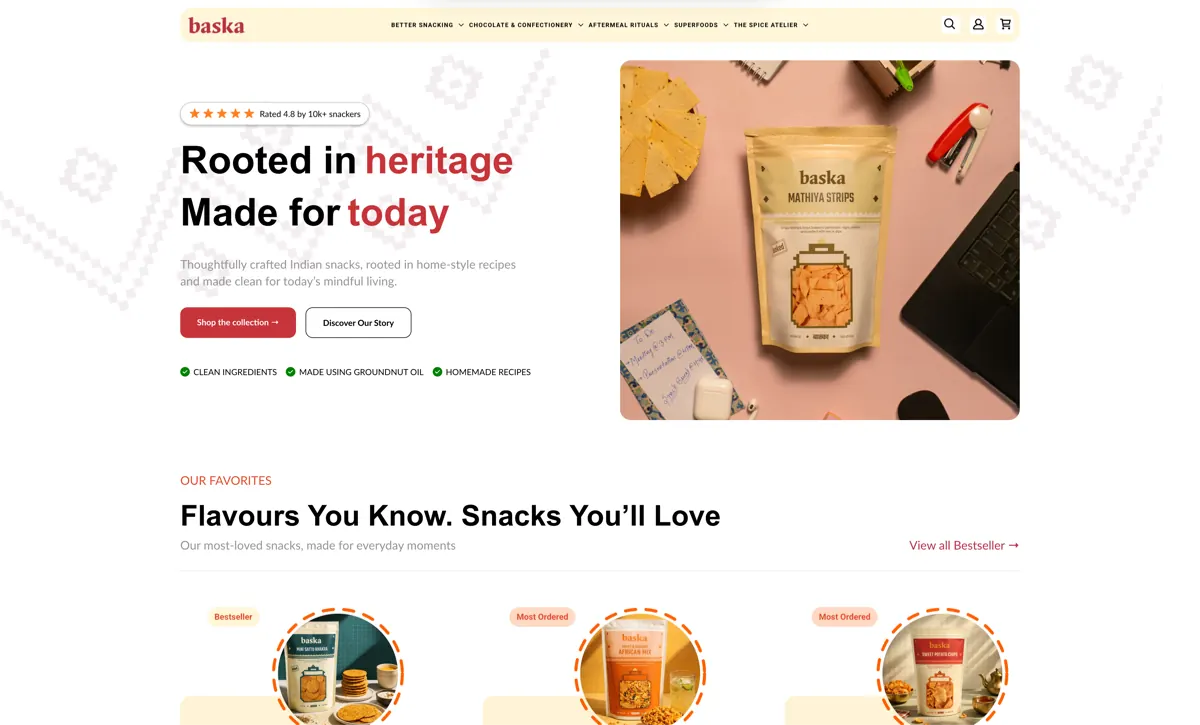 Baska Foods : une vitrine Shopify où commerce et recettes familiales se rencontrent