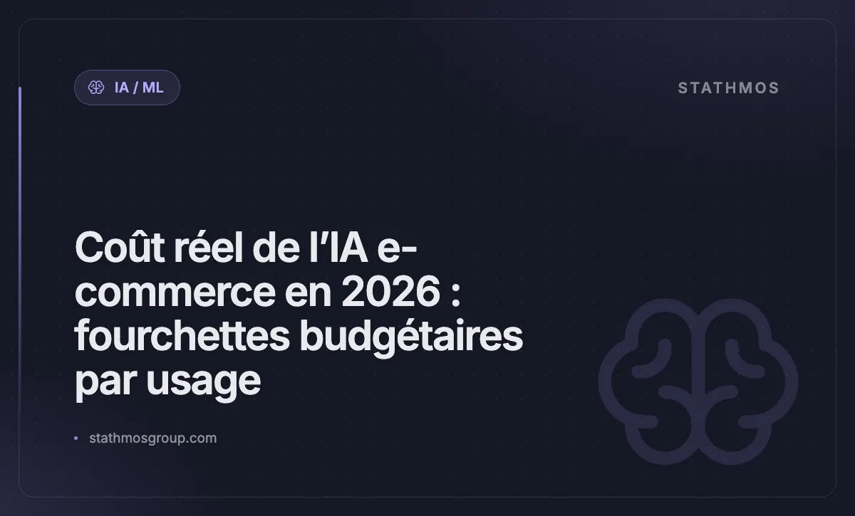 Coût réel de l’IA e-commerce en 2026 : fourchettes budgétaires par usage