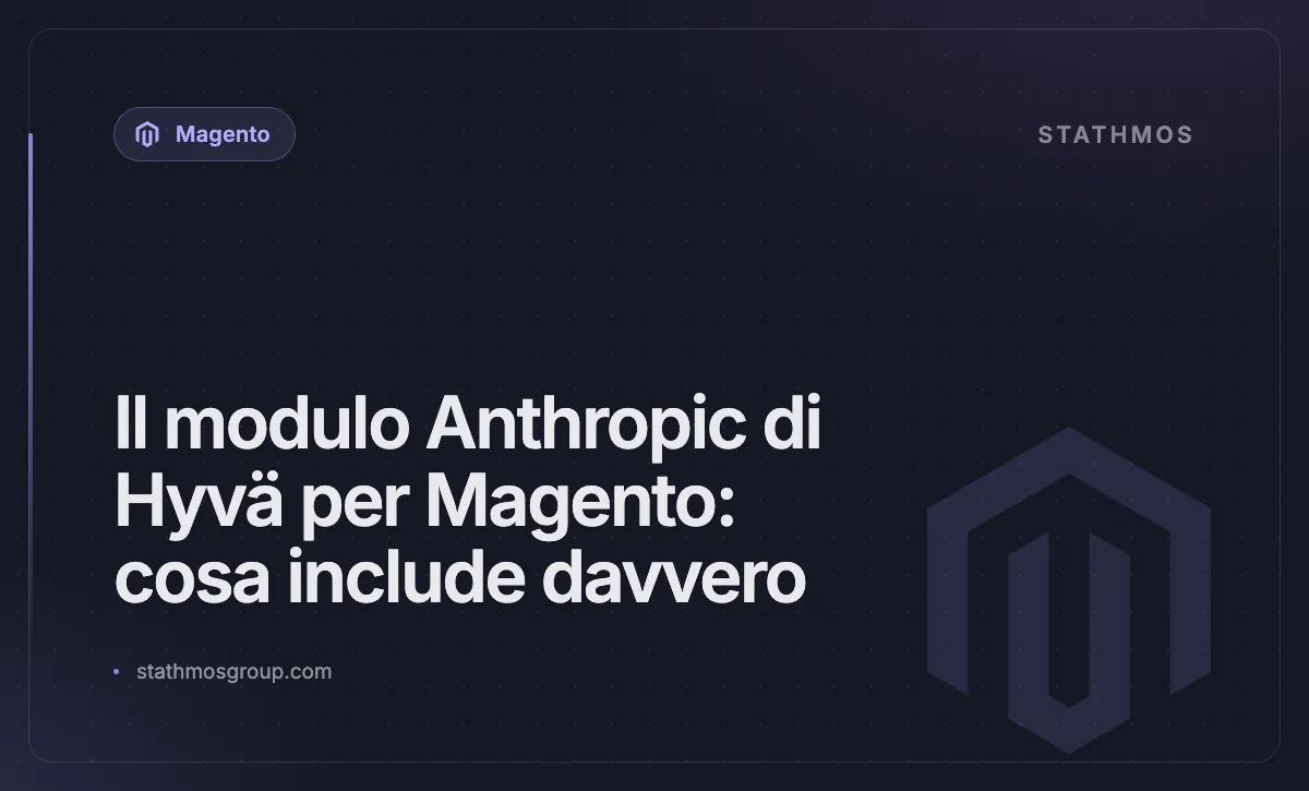Il modulo Anthropic di Hyvä per Magento: cosa include davvero