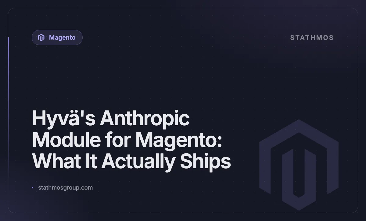 Hyvä's Anthropic Module for Magento: What It Actually Ships