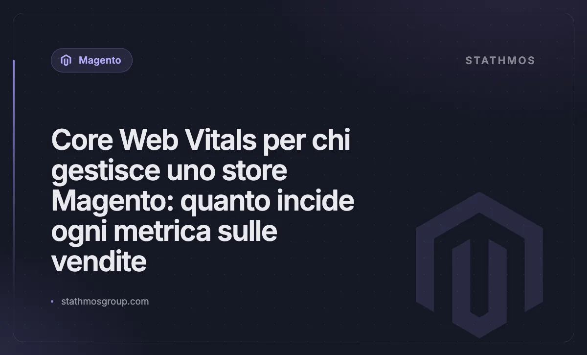 Core Web Vitals per chi gestisce uno store Magento: quanto incide ogni metrica sulle vendite