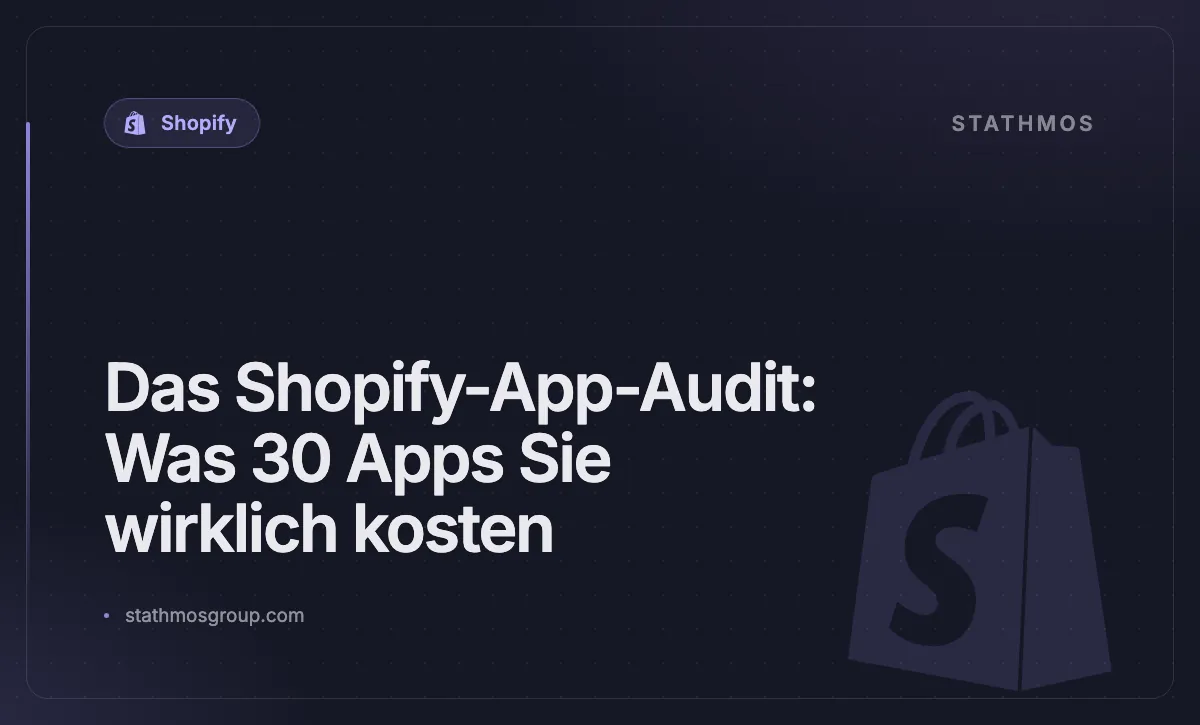 Das Shopify-App-Audit: Was 30 Apps Sie wirklich kosten