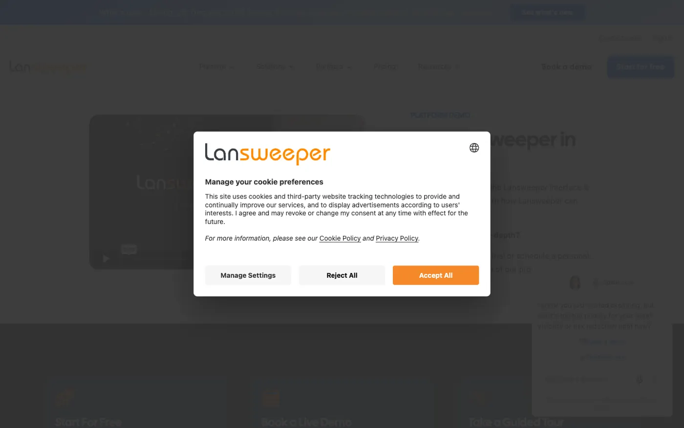 Lansweeper product demo video page