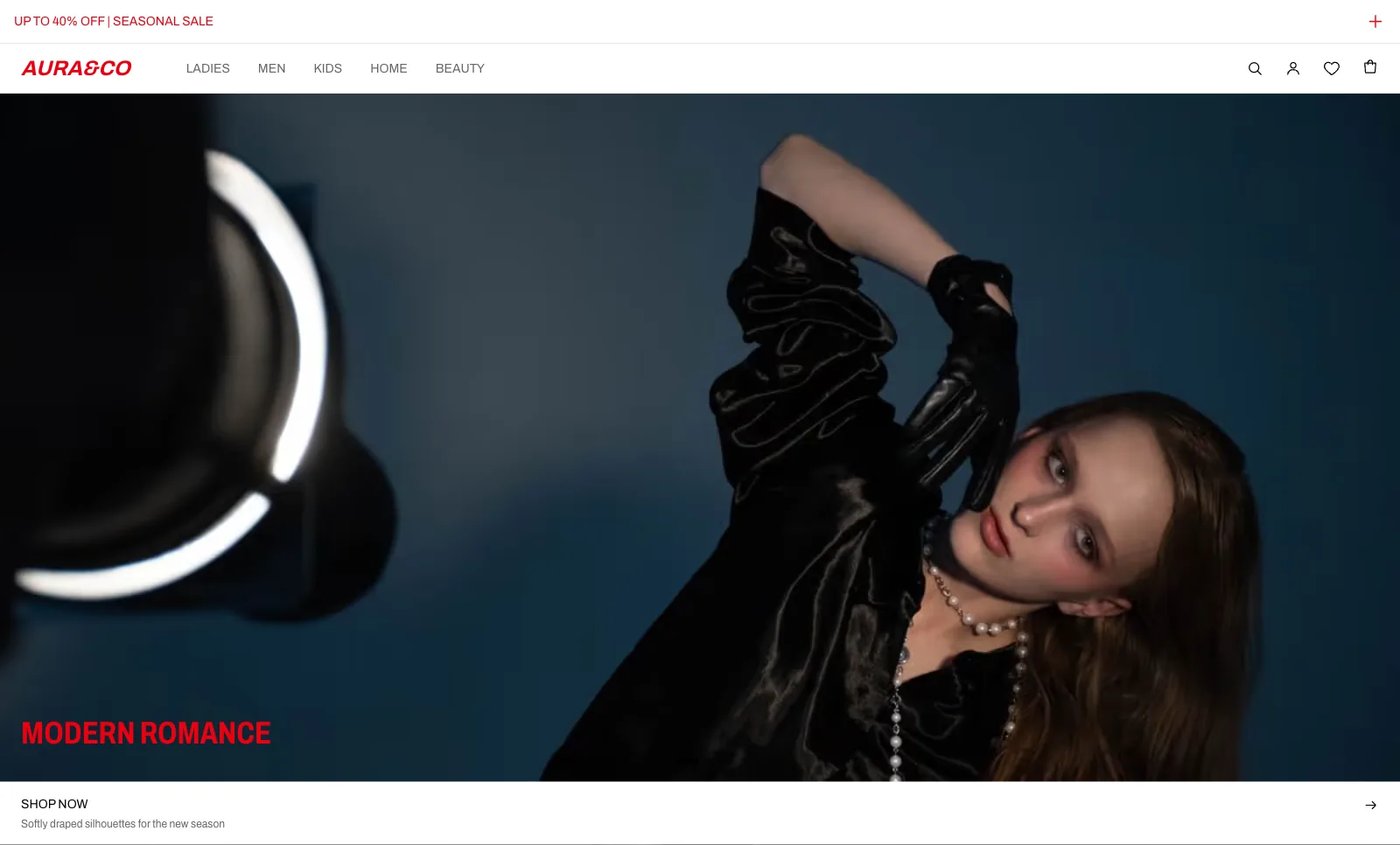 AURA&CO website — Medusa 2.18 · Next.js 15 · Meilisearch
