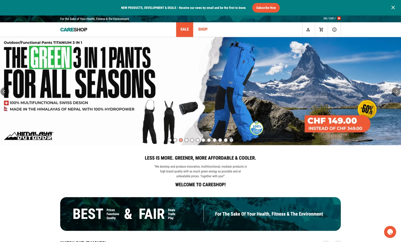 Careshop website — Magento 2 · Optimisation